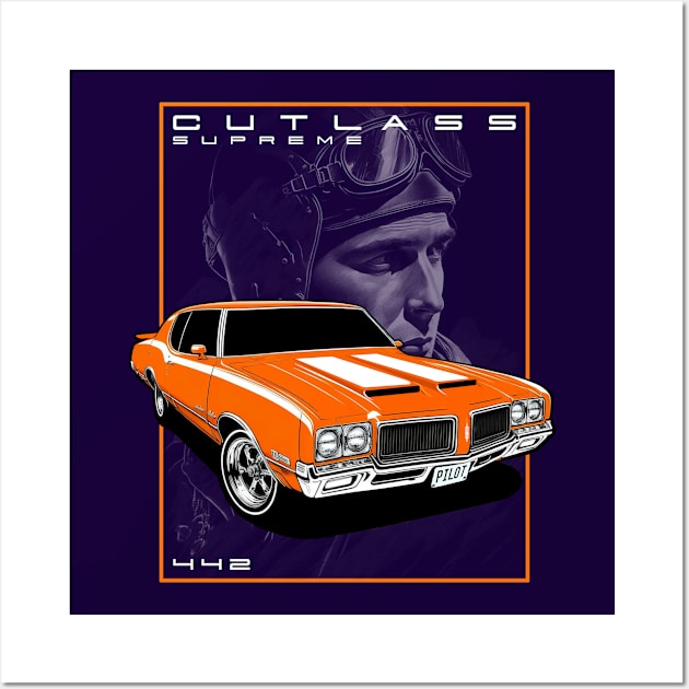 72 Cutlass Supreme Pilot Edition Wall Art by Kid Relic